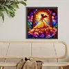 Belle vitrail Full DIY 5d trou de peinture diamant rond pour adultes/d&eacute;butants d&eacute;coration int&eacute;rieure peintures &agrave; points diamant&eacute;s arts plastiques 40x40cm