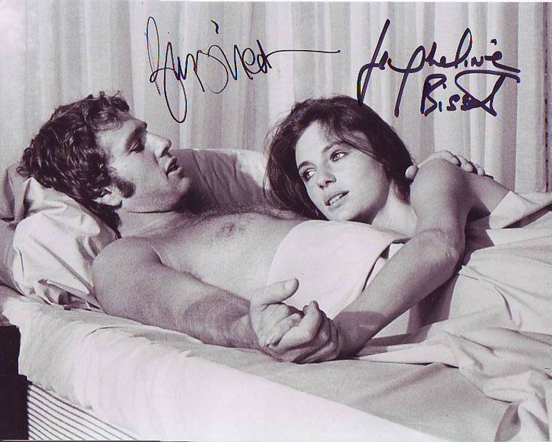 Ryan oneal and jacqueline bisset signed the thief who came to dinner Photo Poster painting
