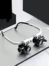 Magnifying Glasses for Hobbies Magnification 8x 15x 23x Headband Magnifier with 2 LED Lights for Reading Watch and Electronic Repair