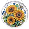 Kit d&eacute;coratif de soleil en diamant tournesol rond 7,87x7,87 pouces
