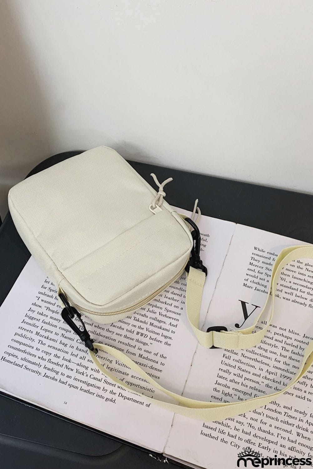 Wide Strap Polyester Crossbody Bag