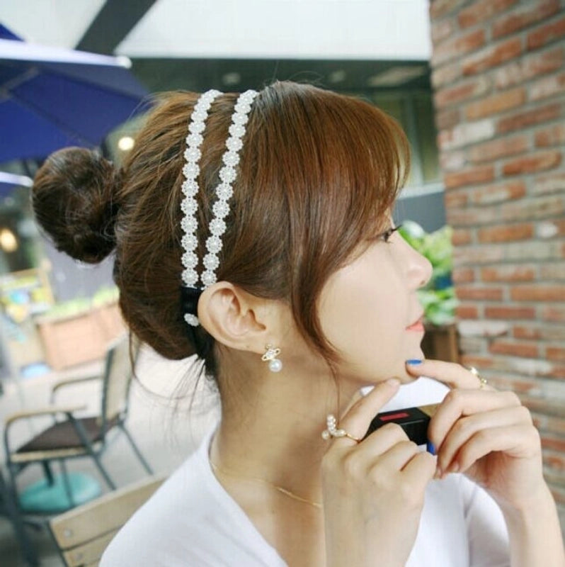 New Pearl Headband Women Korean Internet Celebrity Headband Hair Clip Women’s Simple Elegant Pressed Hair Clip Headwear
