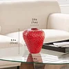 Retro Strawberry Vase Ceramic Ornaments Living Room High Value Light Luxury High-end Creative Exquisite Flower Arrangement Hydroponic Green Plants