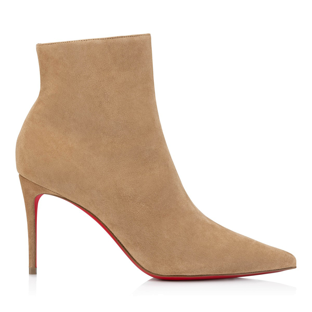 4inch Red Bottom Women's Closed Pointed Toe Stilettos Ankle Boots-MERUMOTE