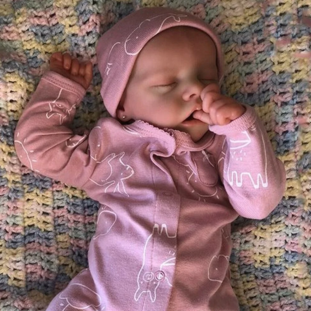 17" Real Touch Lifelike Newborn Marilla Silicone Reborn Baby Doll Girl Has "Heartbeat"💖 & Sound🔊 -Creativegiftss® - [product_tag] RSAJ-Creativegiftss®