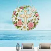 Lily Rose Cross DIY Diamond Painting Pendant Single Sided Drill 24cm