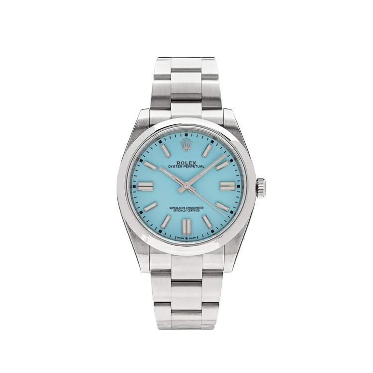 Rolex Oyster Perpetual 124300 Stainless Steel "Tiffany Blue" Turquoise Dial (2021)