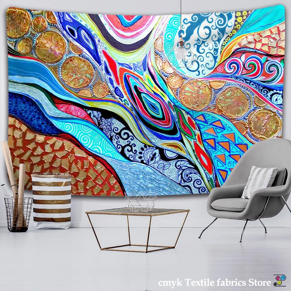 Mandela Wall hanging Tapestry psychedelic pattern yoga throw beach throw carpet Hippie Home Decor mandala Wall Tapestry Blanket