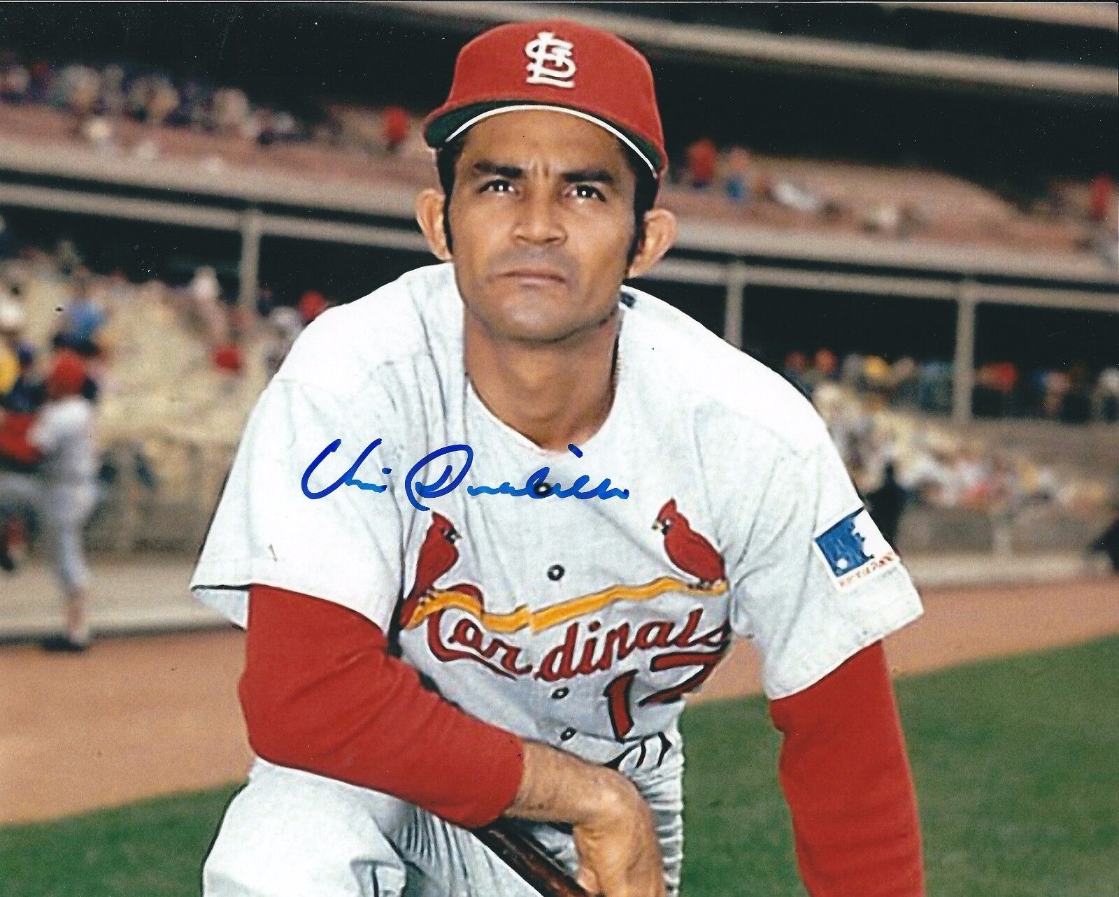 Signed 8x10 VIC DAVALILLO St. Louis Cardinals Autographed Photo Poster painting with Show Ticket