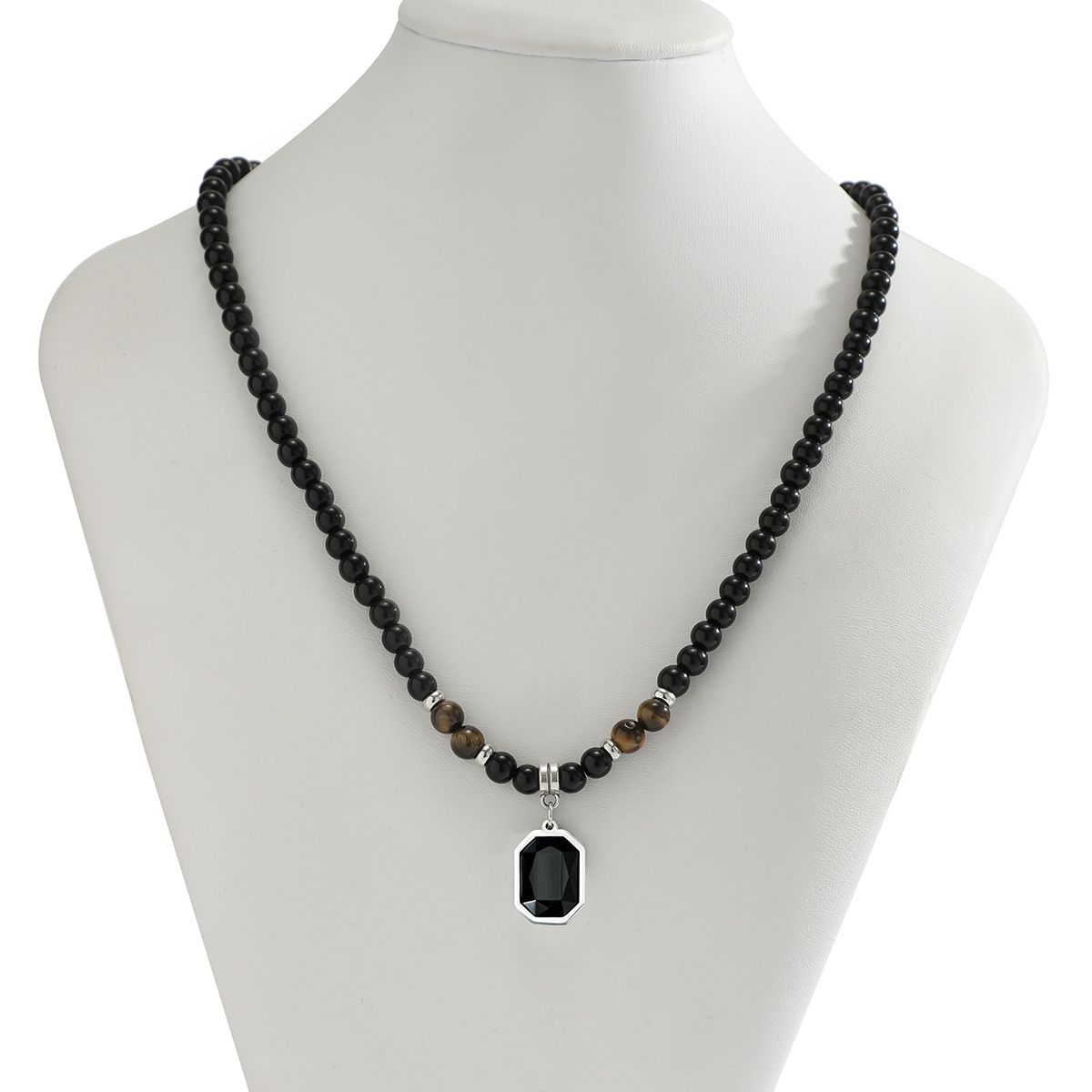 Tiger Stone Beaded Necklace