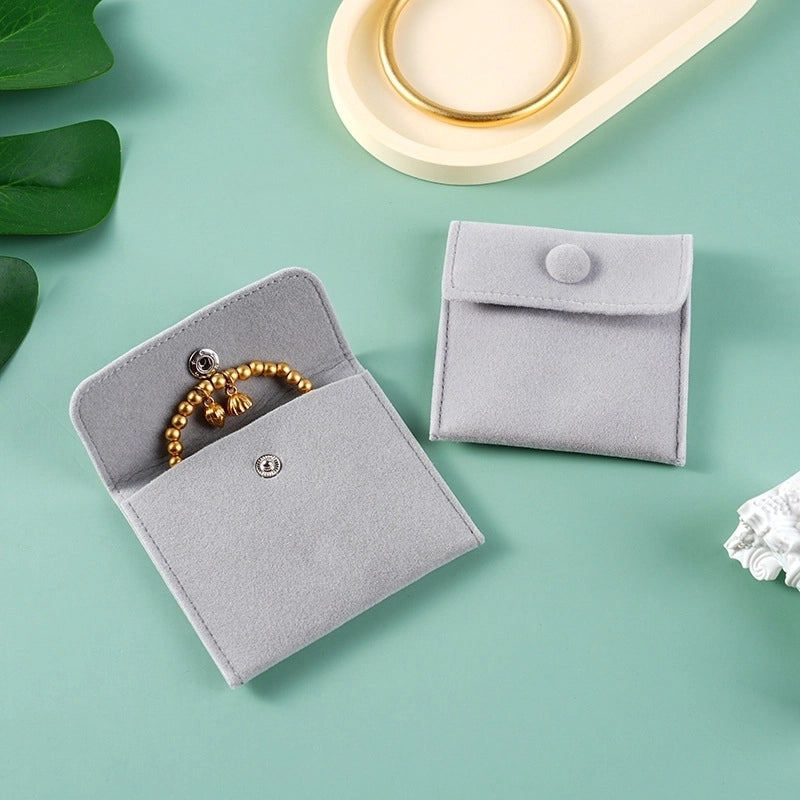 Minimalist Solid Color Flannel Jewelry Packaging Bags