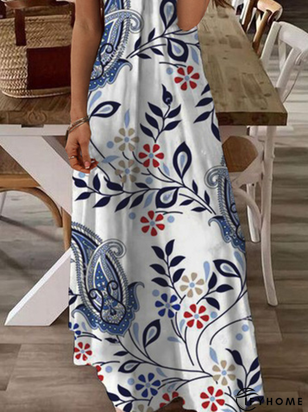 Square Neck Floral Boho Dresses | IFYHOME