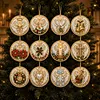 12pcs/set DIY Rhinestone Diamond Special Shape Pearl Art Hanging Acrylic DIY Christmas Tree Ornament Kit
