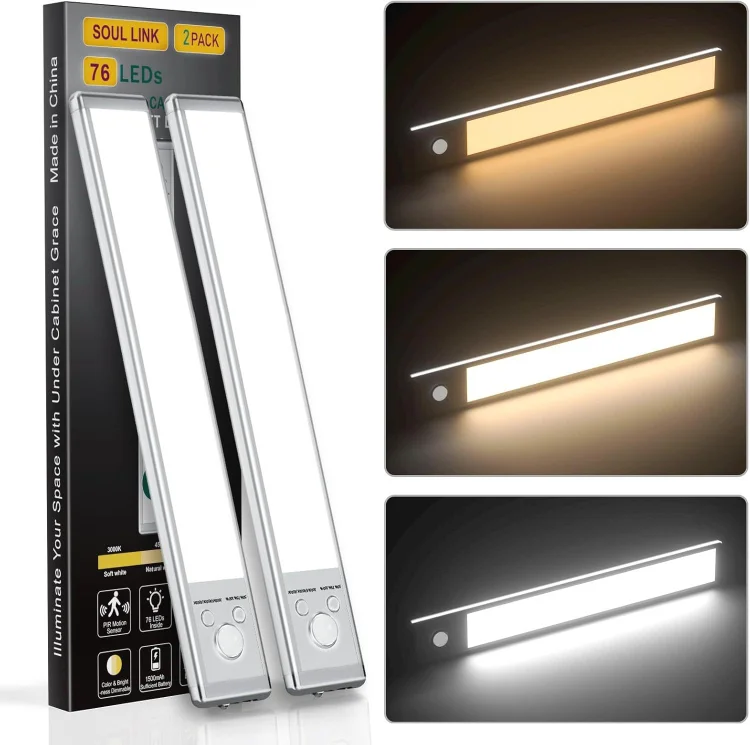 🔥Flash Sale⚡- LED Rechargeable Motion Sensor Under Cabinet Lights 