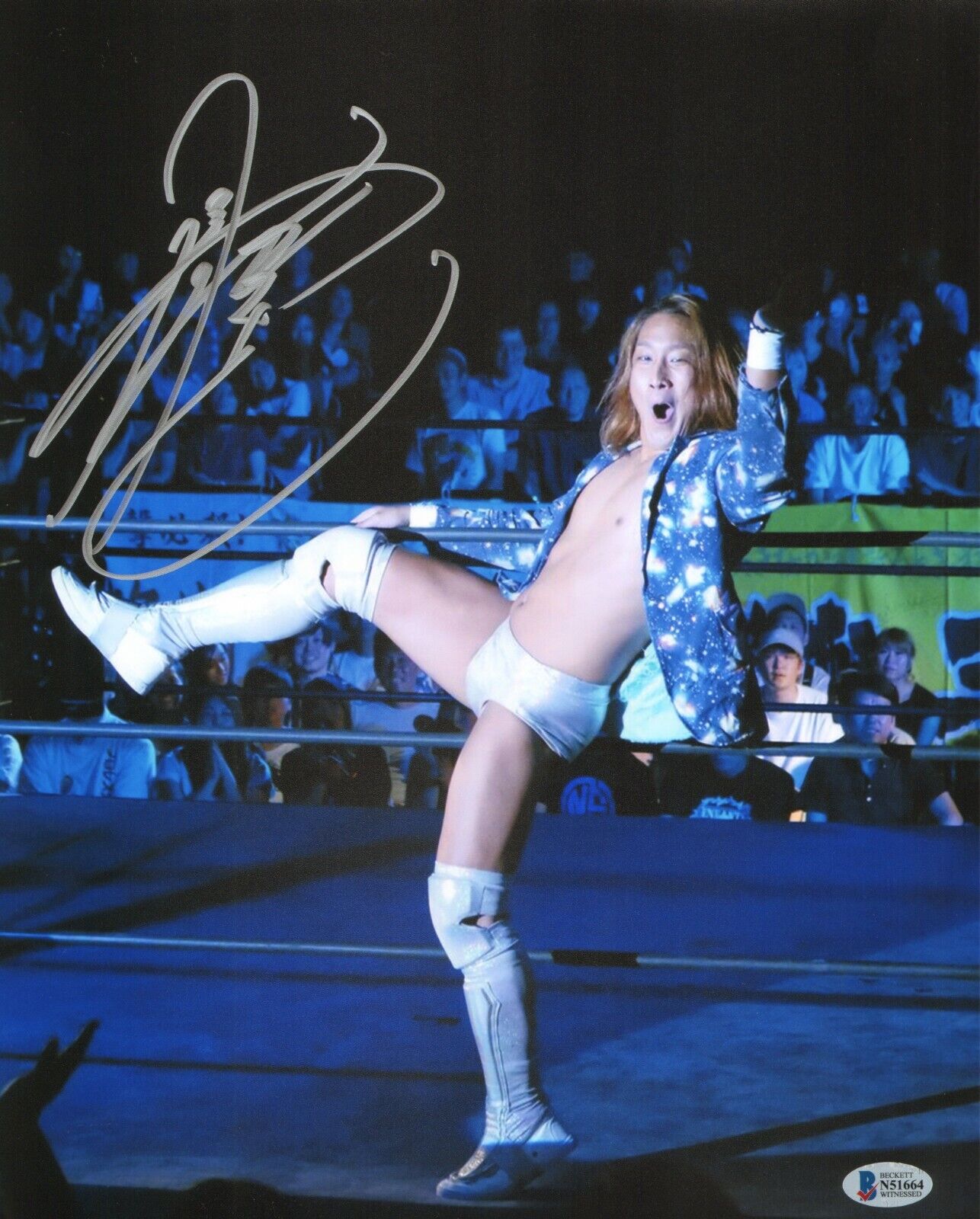 Jiro Kuroshio Signed 11x14 Photo Poster painting BAS Beckett COA Wrestle-1 Picture Autograph 664
