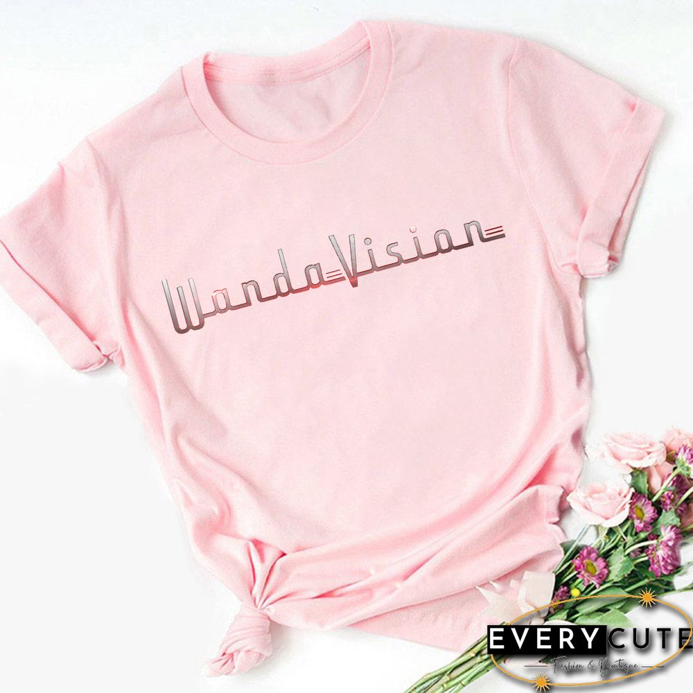 Wandavision Shirt StreetwearT-shirt Graphic Print Women clothes female clothing harajuku