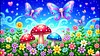Luxury AB Velvet Diamond Painting Kit - Butterfly and Mushroom