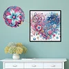 Notes coeur fleur-sp&eacute;cial forme diamant peinture-30*30cm