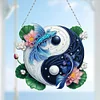 Acryl Yin Yang Diagramm von Fischen, die im Wasser spielen - 5d DIY Handwerk Anh&auml;nger