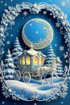 Luxury AB Velvet Diamond Painting Kit - Winter Carriage