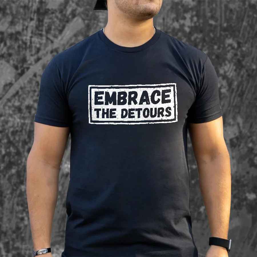 Livereid  Embrace The Detours Print Men'S T-Shirt - Livereid