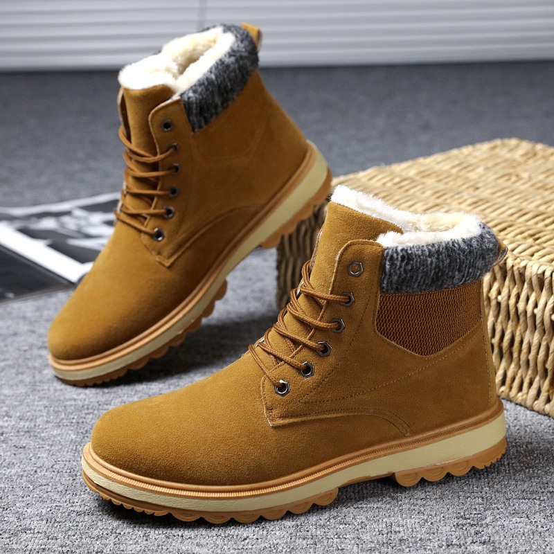 Greenacrs shoes for mens dress Men'S Winter Snow Boots Fur Ankle Boots Men Casual Shoes High Quality Plush Men Outdoor Work Shoes Plus Size rtg5