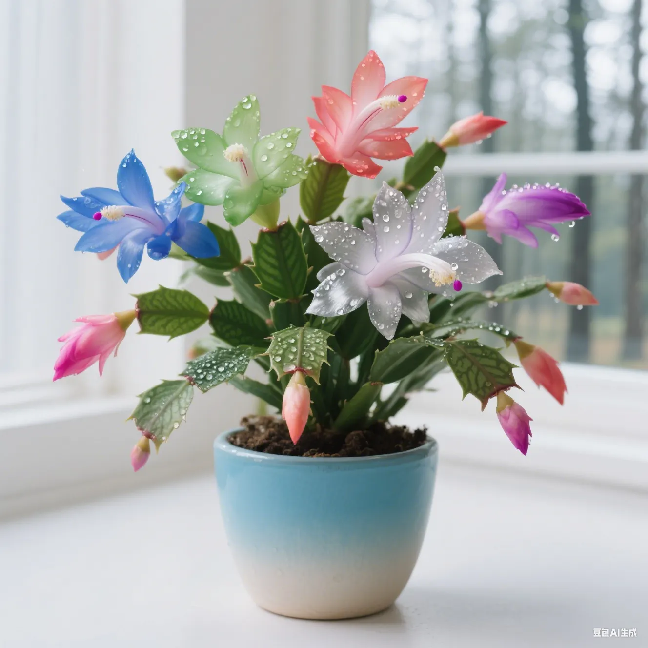 🌸 Mix Colors Schlumbergera Seeds – Easy-Care Blooms in Every Shade, Even in Winter ❄️🌈