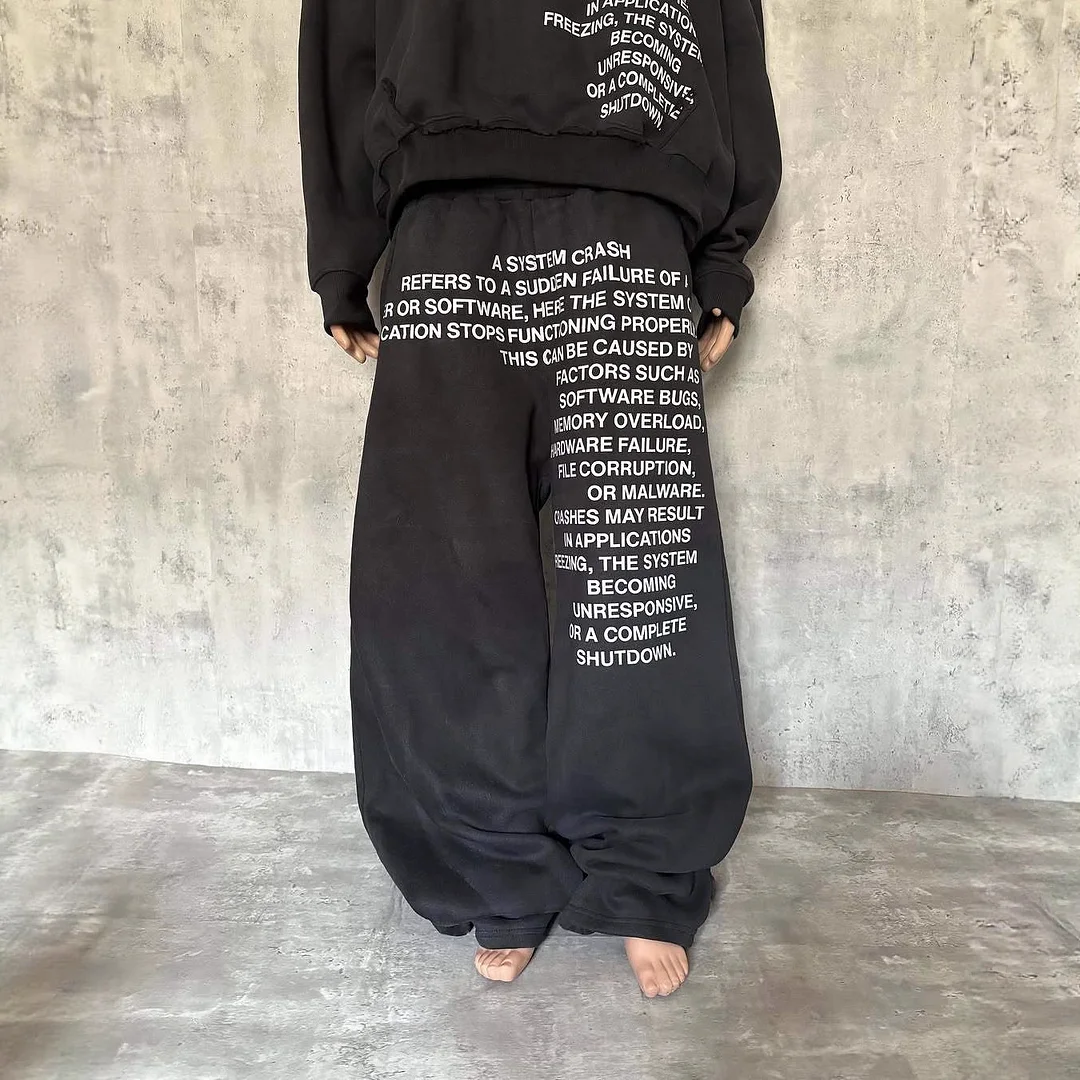 Athvotar Athvotar Loose Hoodie Straight Trousers Street Fashion Ins Trendy H-Hop Set