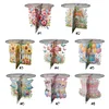 Acrylic Butterfly Round Flower Pot Riser Potted Plant Holder Rack Kit