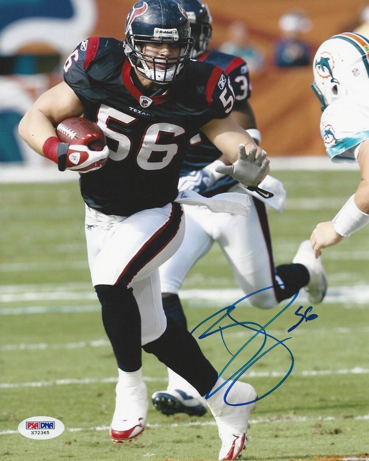 Brian Cushing Signed 8x10 Photo Poster painting PSA X72365