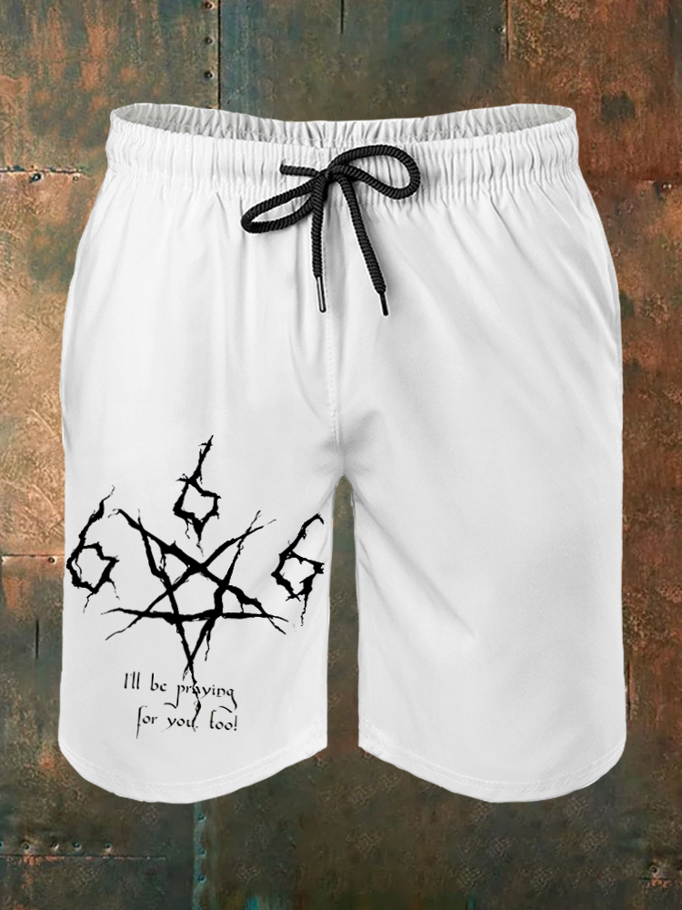 Men's Satan 666 Printed Casual Shorts / Rvogue / Rvogue
