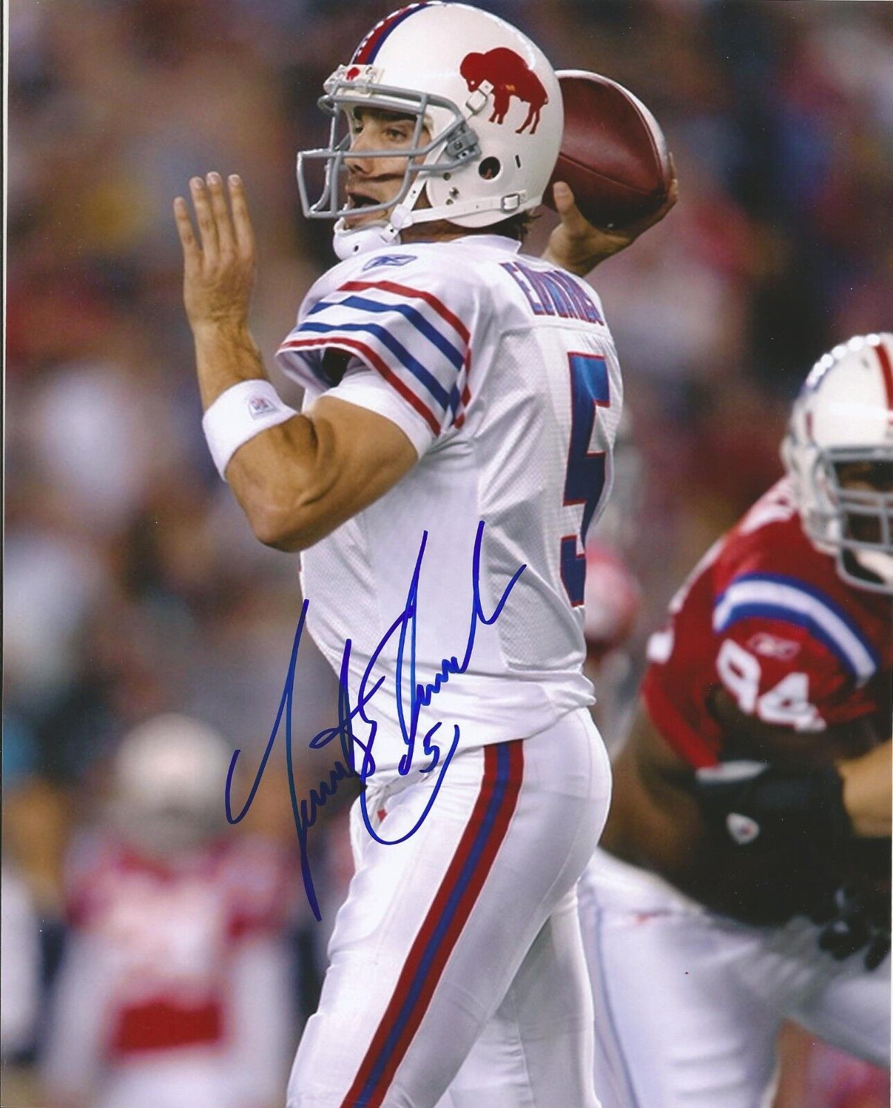 TRENT EDWARDS SIGNED BUFFALO BILLS 8x10 Photo Poster painting #2