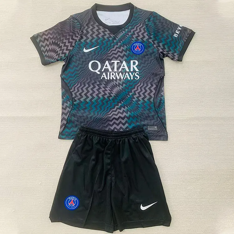 Kids PSG 26/27 Black GK Jersey 1:1 Thai Quality