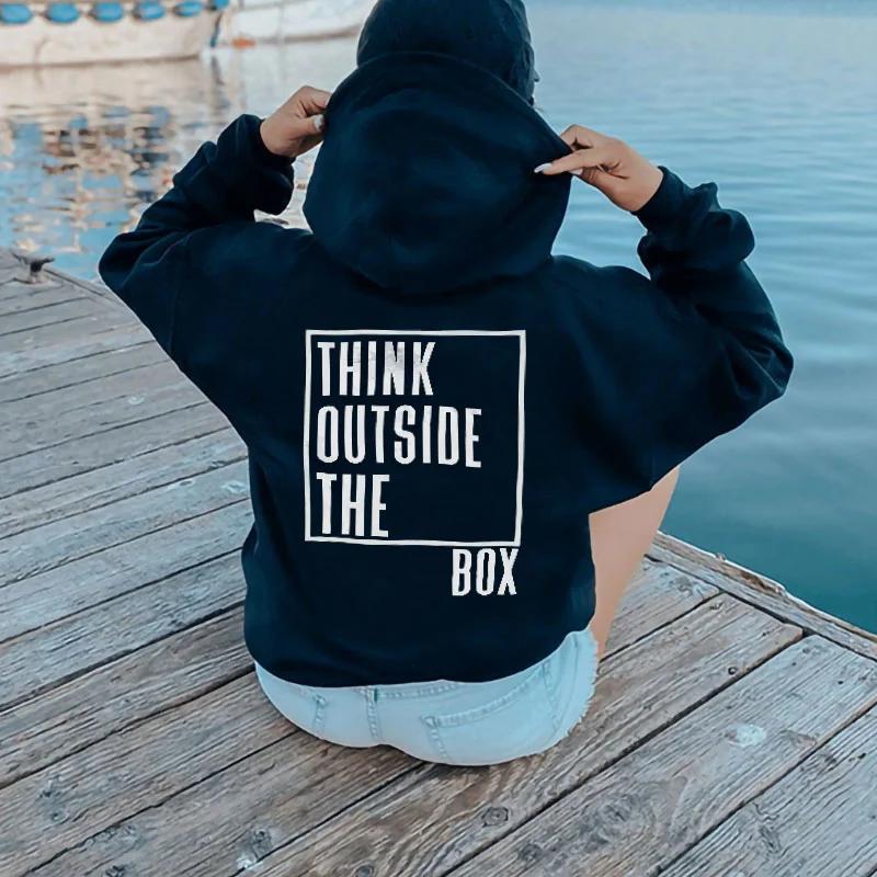 Think Outside The Box Print Classic Women’s Hoodie - Krazyskull