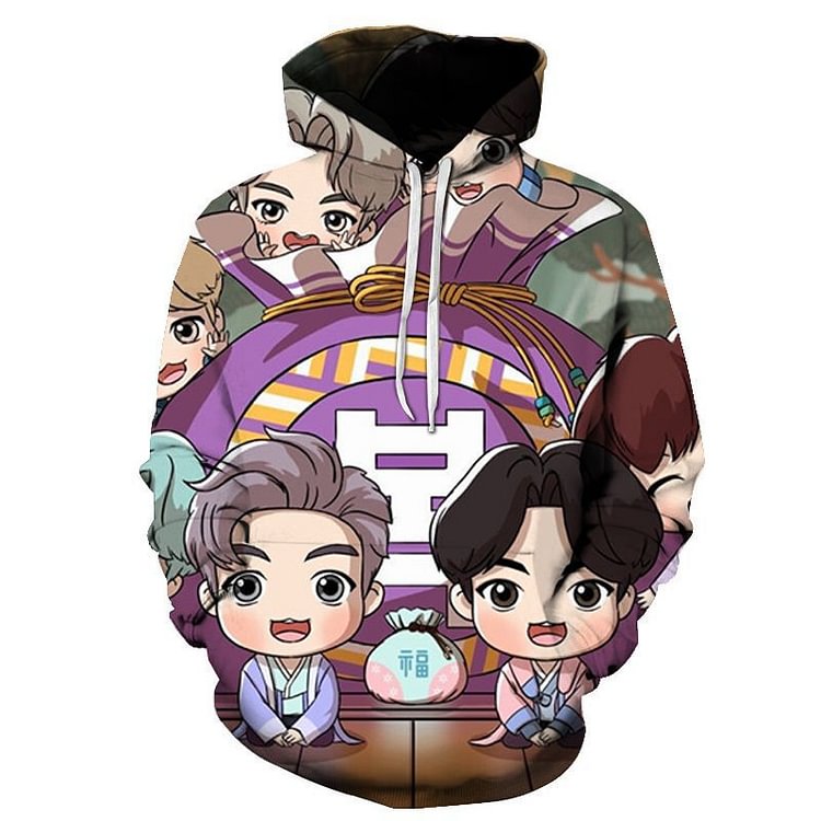 BTS TinyTAN 3D Printed Hoodie