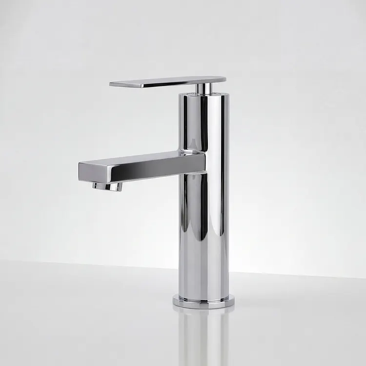 EVERSTEIN 6.9" H Modern Bathroom Sink Faucet in Polished Chrome
