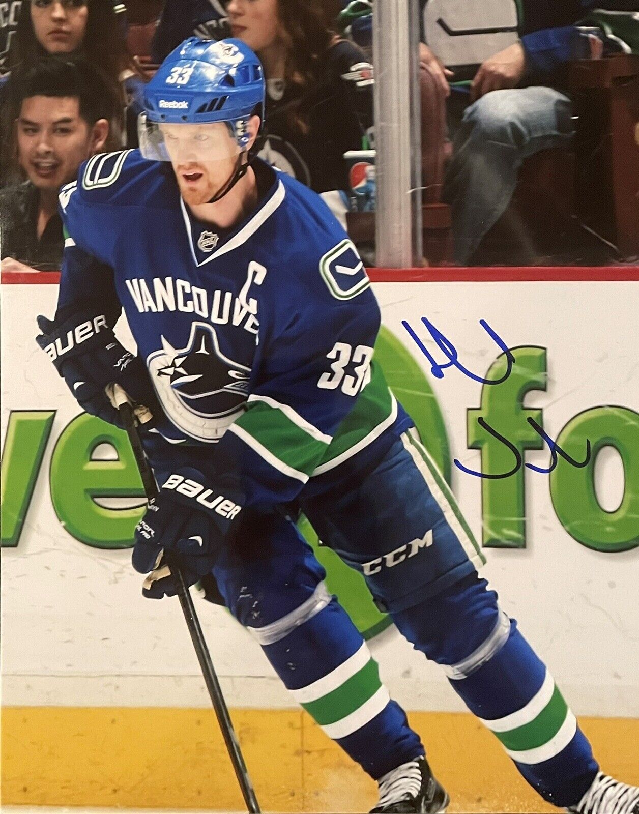 Henrik Sedin Signed 8x10 Photo Poster painting Vancouver Canucks