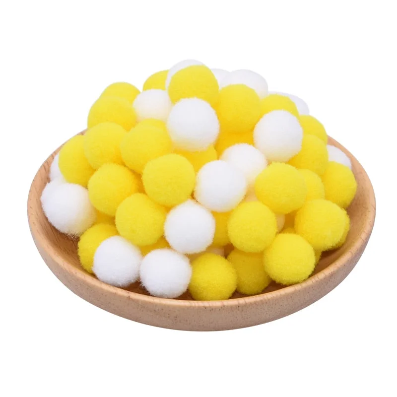 Plush Pompom 15mm 20mm 25mm Soft Pompones Fluffy Plush Balls Pom Poms Furball DIY Handmade Craft Material weeding home Decor