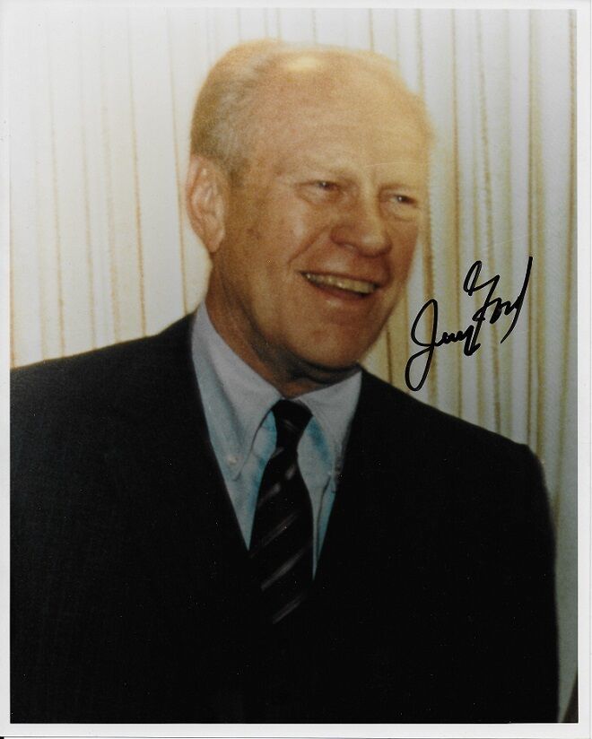 *GERALD FORD*SIGNED*AUTOGRAPHED*Photo Poster painting*PRESIDENT*8x10*USA*COA*