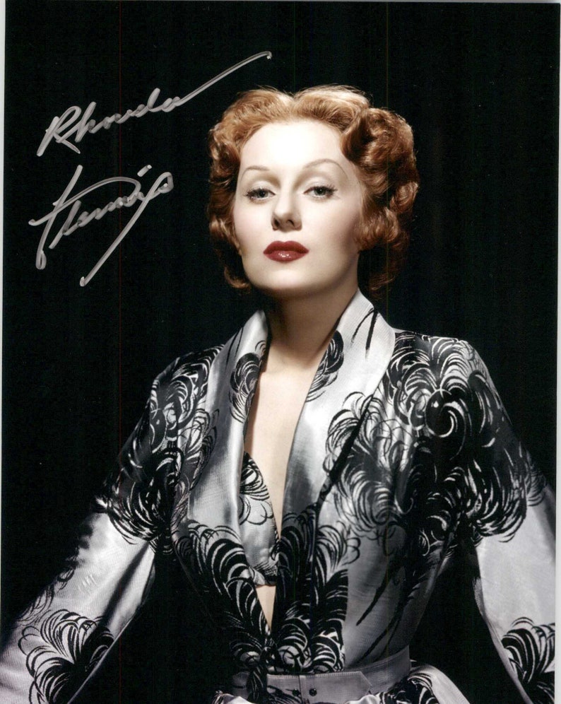 Rhonda Fleming Signed Autographed Vintage Glossy 8x10 Photo Poster painting - COA Matching Holograms