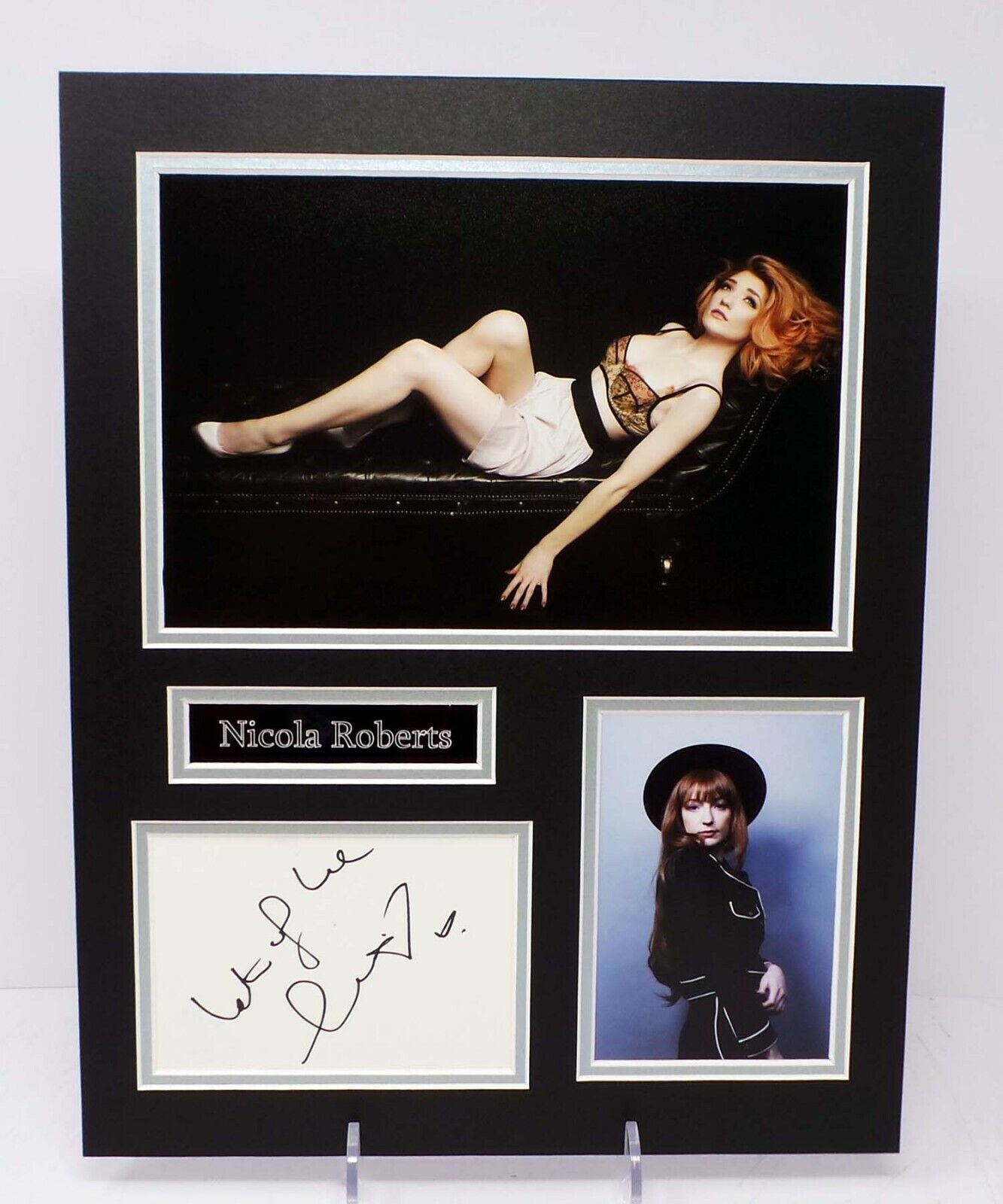 Nicola ROBERTS Signed Mounted Sexy Photo Poster painting Display AFTAL RD COA Girls Aloud Singer