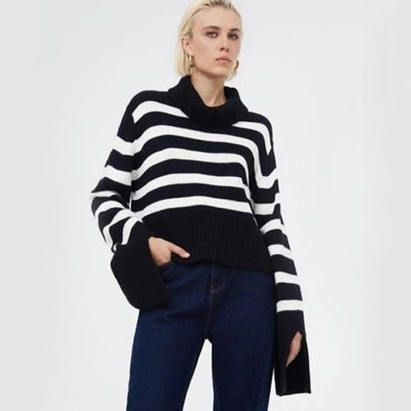Ootddress 2025 New Women's Turtleneck Sweater Fall Winter Knitted Pullovers For Women Casual Knitwear Long Sleeve Oversized Tops