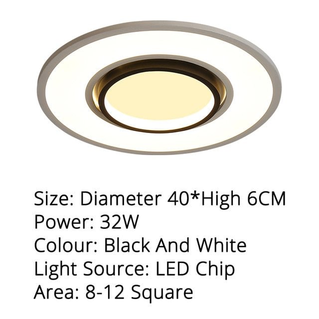 Modern LED Ceiling Light Round Simple Decoration RC Dimmable Fixtures For Dining Bed Living Room Ceiling Lamp