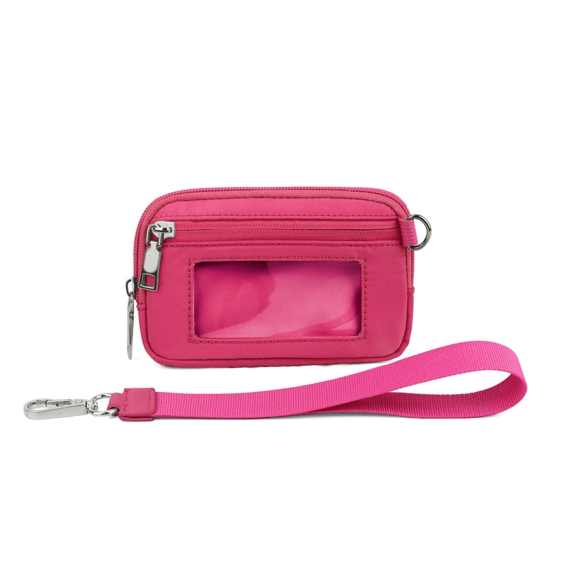 Unisex Solid Color Nylon Zipper Coin Purses