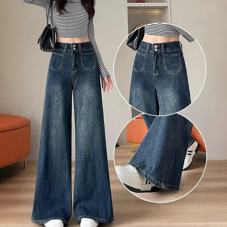 Lightweight Denim Jeans for Men Loose Fit Spring Summer Trousers