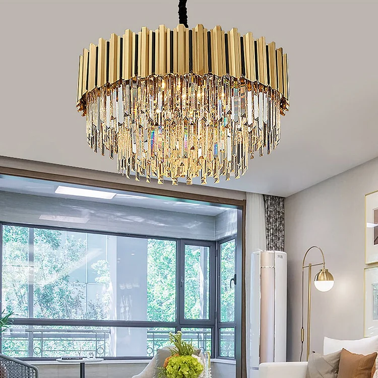 Modern Minimalist Personality Living Room Dining Room Bedroom LED Crystal Chandelier - Appledas
