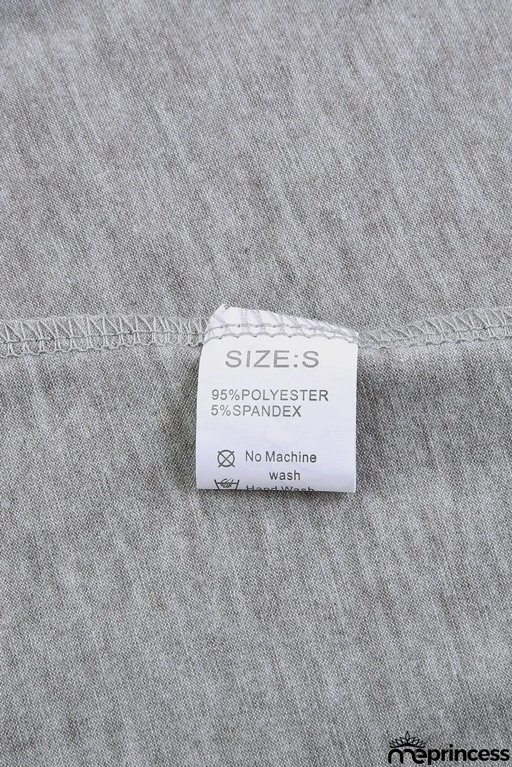 V Neck Stars Print Gray T-shirt