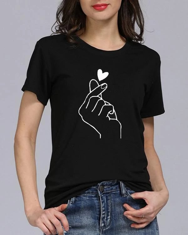 women love heart daily shirts tops p102337