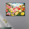 5D DIY Full Round Drill Diamond Painting Blooming Tulip Field Kit Home Decor