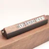 Black walnut solid wood rotating hidden double number car moving number plate